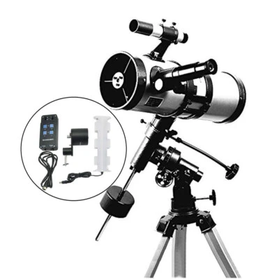 Visionking 114/1000mm EQ Equatorial Mount Space Astronomical Telescope Motor  - Image 1 of 4
