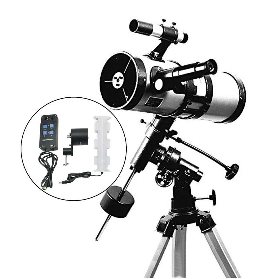Visionking 114/1000mm EQ Equatorial Mount Space Astronomical Telescope Motor  - Image 1 of 4