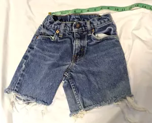 Vintage Levi's Youth Kids Girls Cut-Off Jean Shorts 506 Slim Size 8 Made In USA - Picture 1 of 16