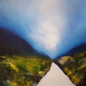 PINTURA DE PAISAJE IMPRESIONISTA ISABELLE AMANTE ORIGINAL ""Camino a la Libertad - Imagen 1 de 1