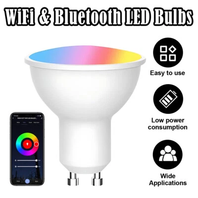 Dimmable GU10 LED Bulb 5W Wifi/Bluetooth Decorations White Life Bulbs 220V/230V - Image 1 of 4