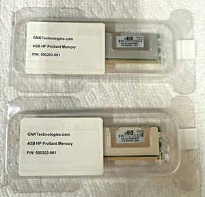 HP 8GB (2x4GB) PC3-10600 Registered CAS 9 Dual Rank 500658-B21 500203-061 - Picture 1 of 3