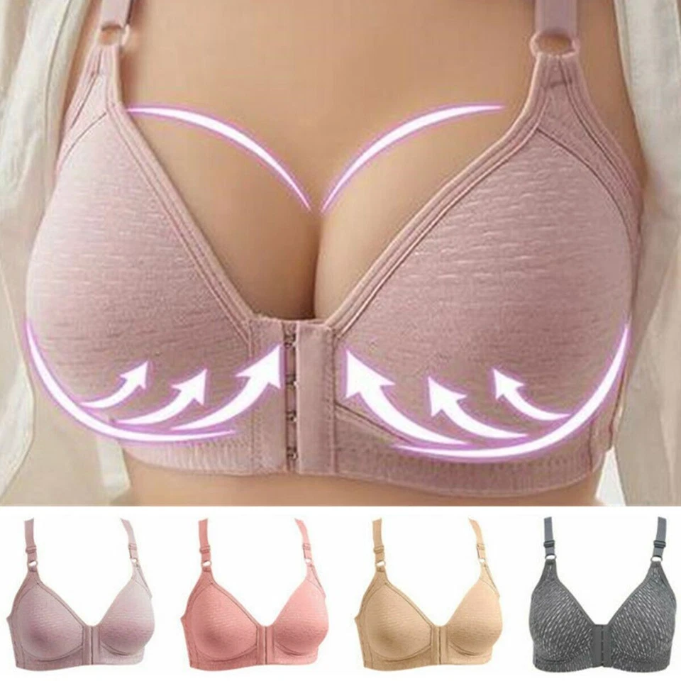 Sujetador push up para mujer cierre frontal lencería inalámbrica sujetadores chaleco bralette ropa interior Foto 1 de 4