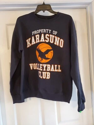 Suéter Pullover Sudadera Mediana Haikyuu Karasuno High School Voleibol Club Foto 1 de 4