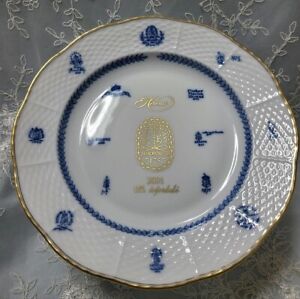 Herend 175th ANNIVERSARY Commemorative Plate Backstamp History 23cm 9.0" Ceramic