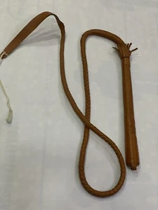Bullwhip Echtleder hellbraune Farbe 145 cm Indiana Jones Bullenpeitsche - Bild 1 von 3