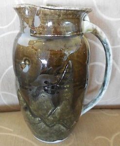 Hand Made Handcrafted Art Clay Pottery Pitcher - Signed "2008 PAK" - Picture 1 of 9