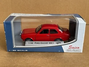 Saico Ford Escort MK1, 1:32 Scale, Die Cast, Boxed, No 5407, Red, Rare, VGC. - Picture 1 of 9
