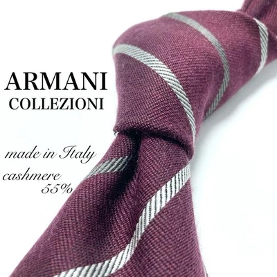 Corbata de cachemir Armani Collezioni roja/marrón elegante rara usada Foto 1 de 4