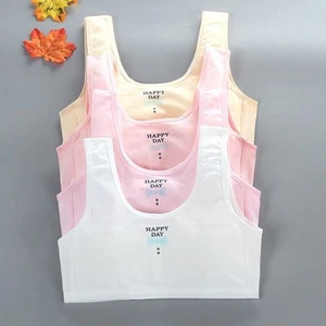 3 Pack Puberty Girls Underwear Teenage Sports Bra Crop Tops Training Bras 8 -16Y - Picture 1 of 10