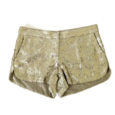 Pantalones Cortos Jessica Simpson Nuevos con Etiquetas Lentejuelas Doradas Talla S Antonieta Fiesta Ropa de Club Foto 1 de 4