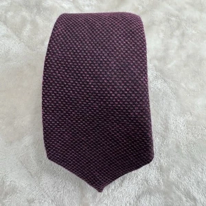 Cremieux Wool Men's Necktie ITALY Maroon & Pink Geometric Pattern - Picture 1 of 6