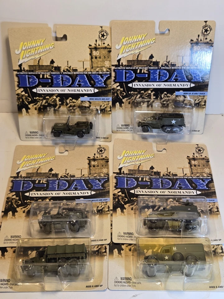 Литые модели военных автомобилей Four Johnny Lightning D-Day - Изображение 1 из 4