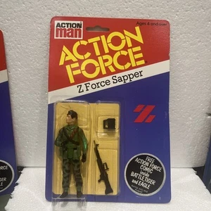 ACTION MAN - ACTION FORCE - Z FORCE - SAPPER (PUNCHED) Vintage Carded Figure MOC - Picture 1 of 4