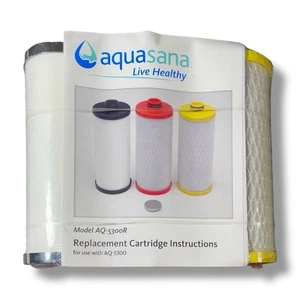 Aquasana AQ-5300R 3-Stage Under Sink Water Filter Replacement Cartridges NEW - Picture 1 of 10