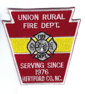 Union Landfeuerwehr (Hertford County) NC North Carolina Patch - NEU! - Bild 1 von 1