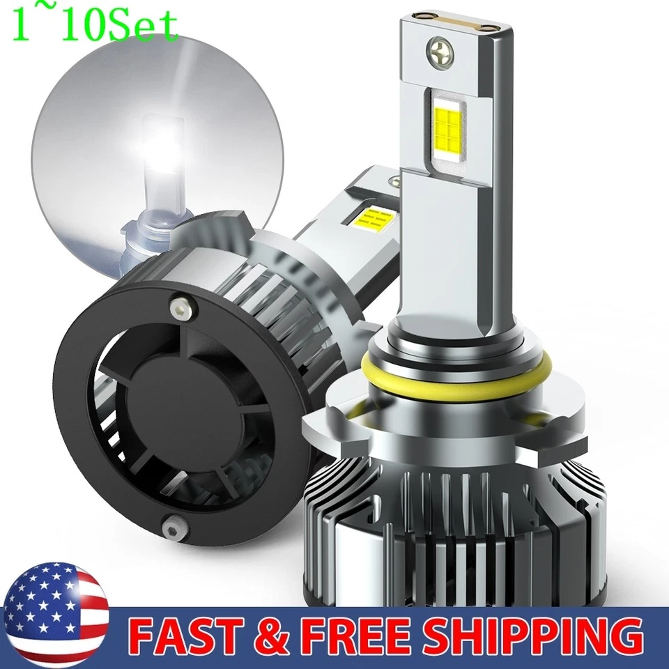 9005 LED Faro Super Bombilla Blanco Brillante 6500K 40000LM Viga Alta/Baja 1-10Juego Foto 1 de 4