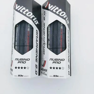 Vittoria Rubino Pro IV Graphene 2 Folding Road Bike Tire 650x23c 150 TPI 1 Pair - Picture 1 of 8