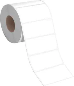 600 PCS Rectangular Stickers, Blank Write on Labels Self-Adhesive Roll White - Picture 1 of 7