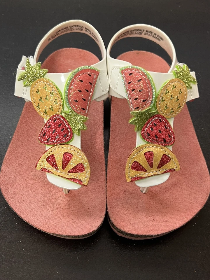 Maggie & Zoe Sandalias Zapatos Niñas Niño Pequeño Talla 8 Ensalada de Frutas Brillantes Verano  Foto 1 de 4