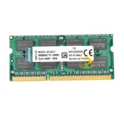 Kingston 8GB 8 GB 2RX8 PC3-10600S DDR3 1333Mhz 204Pin SODIMM Laptop Memory RAM & - Image 1 of 4