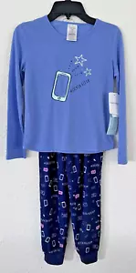Calvin Klein Big Girls Pajama Set 2-Pieces soft and cozy Blue size M 7/8 - Picture 1 of 9