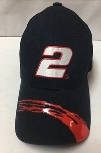 Rusty Wallace #2 Chase Authentics YOUTH Black Strapback Hat EUC! - Picture 1 of 8