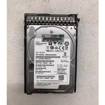 For HPE 765455-B21 765869-001 2TB 7.2K SATA 6G 2.5" MIDLINE 512E HDD Hard Drive - Image 1 of 4