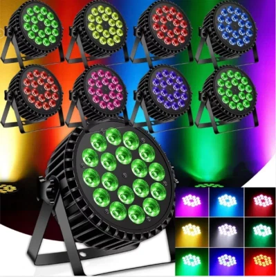 270W 18 LED Par Wash RGBW  DMX Scheinwerfer Slim Flat Compact Floorspot Strahler - Bild 1 von 4