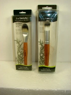 Set of i on Beauty  Bamboo Collection Foundation Makeup Brushes ~ New - Image 1 of 4