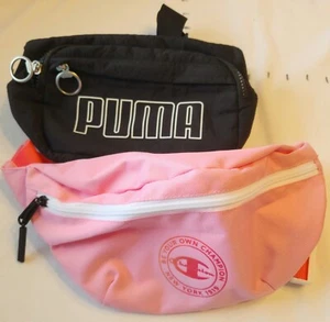2 Stück Puma Champion Sling Pack Bauchtasche schwarz pink Crossbody verstellbar EUC - Bild 1 von 7