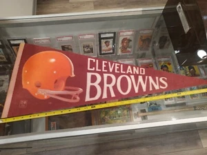 VINTAGE 1970's Cleveland Browns Full Size 29 Inch Pennant, Brian Sipe, NICE! - Picture 1 of 3