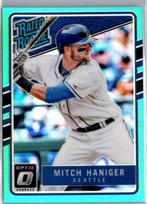 2017 Panini Donruss Optic Rated Rookies Aqua Prizm /299 Mitch Haniger Rookie RC - Image 1 of 2