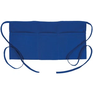 Royal Blue Waist Server Apron 3 Pockets Poly/Cotton 11"L x 23" Fame Fabrics F9 - Picture 1 of 3
