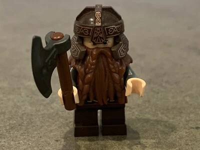 LEGO Lord of the Rings Gimli Dwarf Minifigure 79006 Hobbit 79008 LOTR 9474 9473 - Image 1 of 4