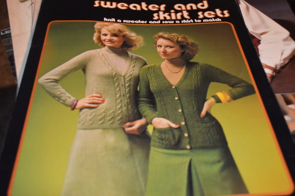 Brunswick Knitting Pattern Leaflet 7733 Sweater & Skirt Sets  - Image 1 of 1
