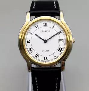 Reloj De Colección Lassale Seiko Unisex 32mm Tono Dorado Fecha 5L14-6A19 Batería Nueva - Imagen 1 de 16