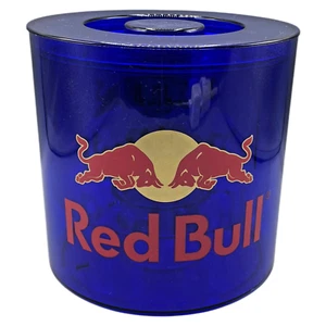 Red Bull Dosenkühler Eiswürfelbehälter Getränkekühler 18cm Blau Klarsicht Promo - Bild 1 von 16