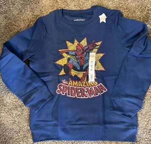 MARVEL Boys Amazing Spiderman Jumping Beans Swearshirt Sz 12 - Picture 1 of 7