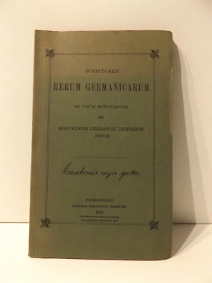 1955 CNUTONIS REGIS GESTA Scriptores Rerum Germanicarum LATIN Classic Literature - Image 1 of 4
