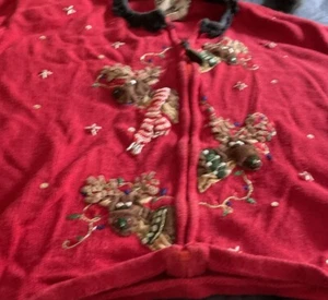vintage Reindeer christmas sweater tiara international Xl - Picture 1 of 2