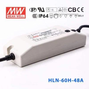 Mean Well HLN-60H-48A Power Supply 60W 48V - IP64, Adjustable - Picture 1 of 5