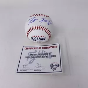 Matt Kroon Reading Fightin Phils Signed Baseball Auto Ball Autograph Phillies - Picture 1 of 3