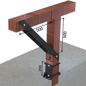 Supporto travi carico pesante 4 mm per legno scarpe con travi connettori travi  - Foto 1 di 12