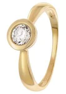 TRENDOR Schmuck Damenring 925 Silber Vergoldet mit Zirkonia 68908 - Bild 1 von 4