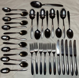 Solingen Stainless Steel Germany Flatware (33 Pieces- Knives, Forks, Spoons)