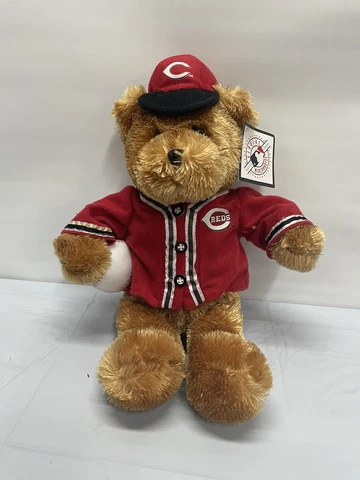 Teddy Bear  Reds  Baseball Shirt Hat Ball Plush  10" Brown Good Stuff Vintage Cover