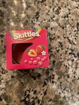 SKITTLES BRAND STRAWBERRY Scented Candle 3 Oz New In Box Glass Jar Chewy Candy - Image 1 of 4
