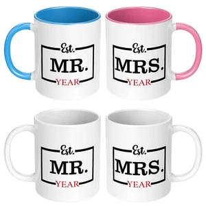 Tazza Anniversario Compleanni Personalizzata Lui Suo Regalo Moglie Mr Mrs Established - Foto 1 di 22