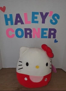 Hello Kitty & Friends Squishmallow Red Dress Bow 8" Plush Sanrio 2021 New W/Tag - Picture 1 of 4